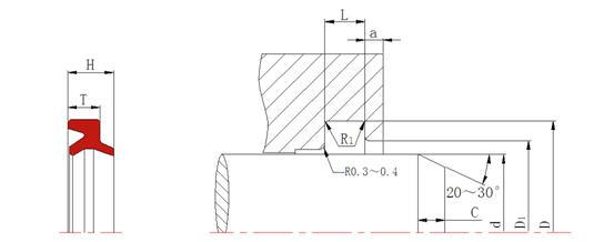 防塵圈DAH截面結(jié)構(gòu)圖 防塵圈DAH截面結(jié)構(gòu)圖