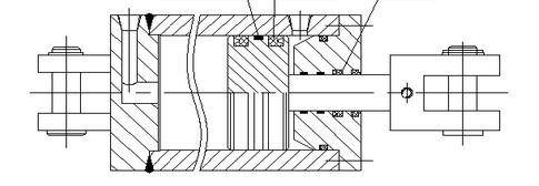 典型的油缸密封形式之孔軸全部用y圈型式 典型的油缸密封形式之孔軸全部用y圈型式