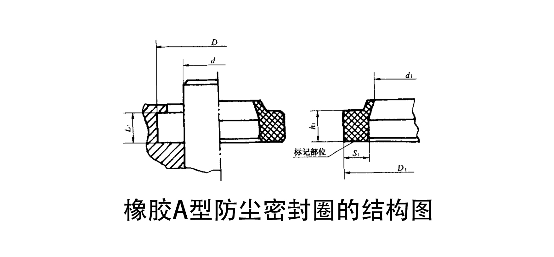 橡膠A型防塵密封圈的結(jié)構(gòu)圖