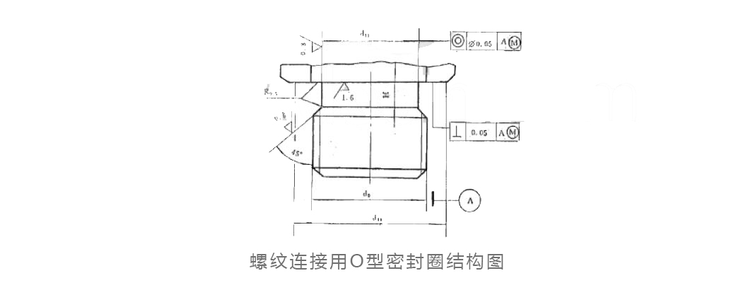 螺紋連接用O型密封圈結構圖