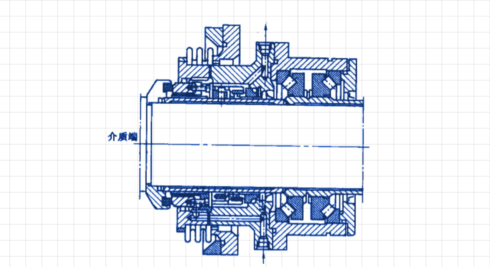 密封件，耐高溫下的釜用機(jī)械橡膠密封結(jié)構(gòu)圖