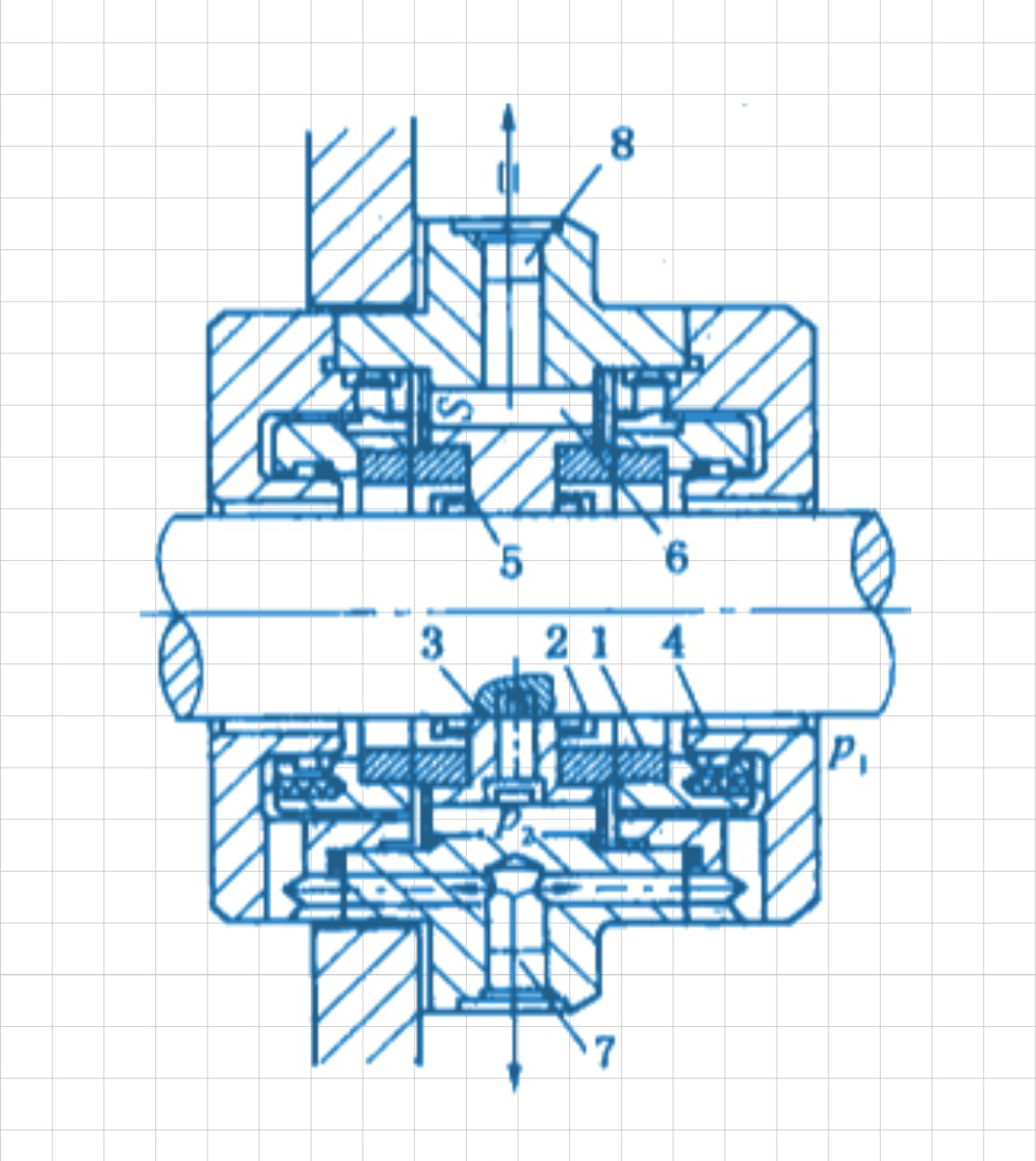流體動(dòng)壓高速橡膠密封圈結(jié)構(gòu)平面圖