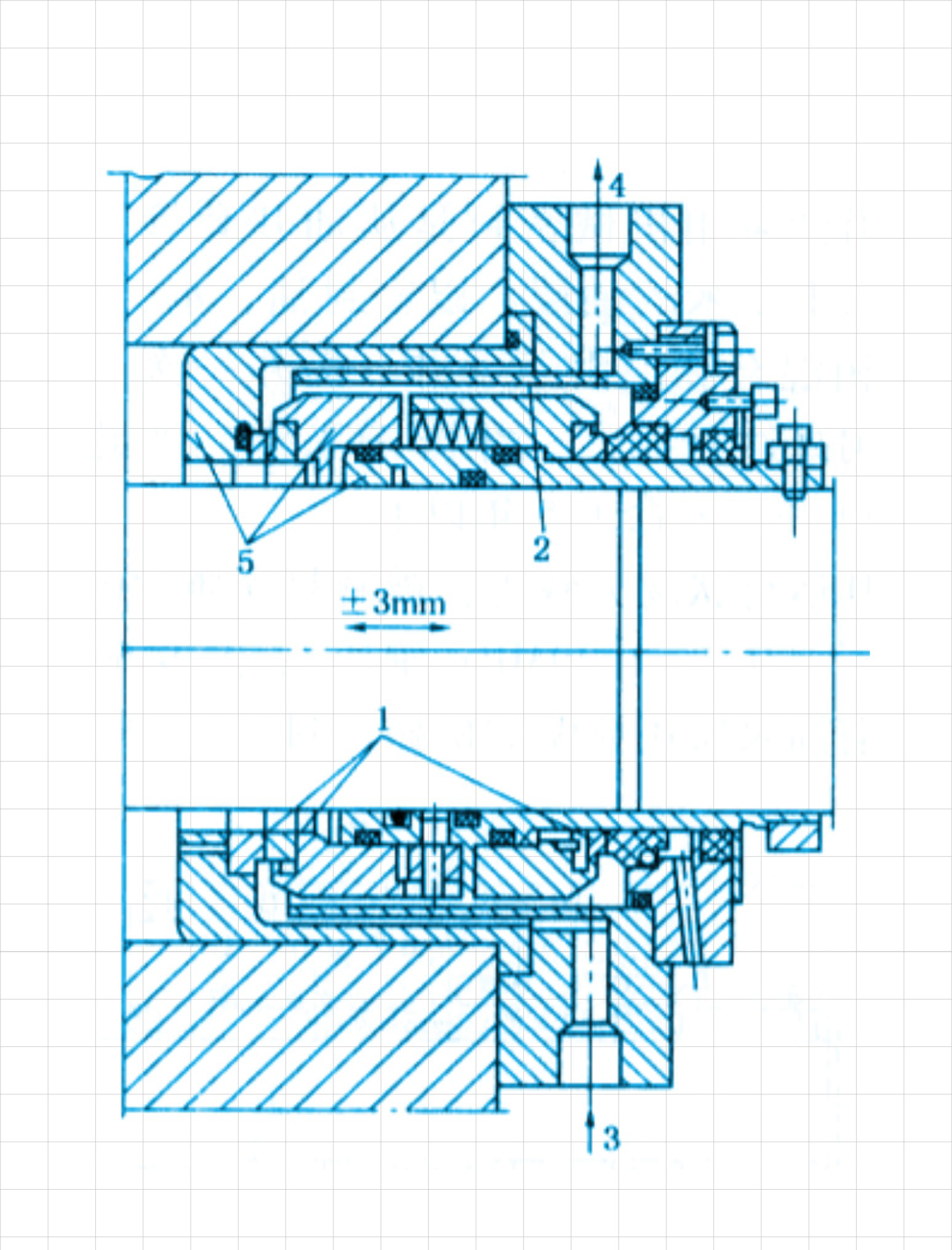 注水泵用機械橡膠密封件結(jié)構(gòu)平面圖