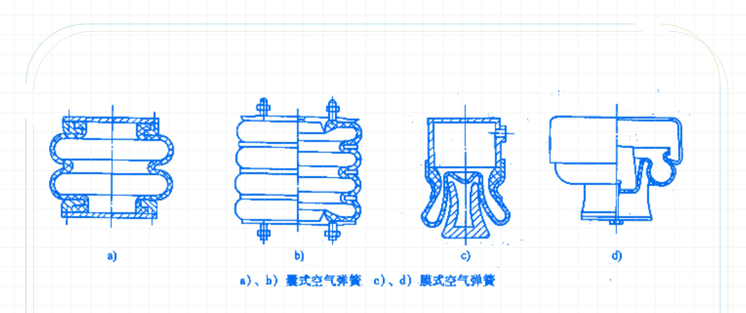汽車密封的氣體彈簧都類型結(jié)構(gòu)圖