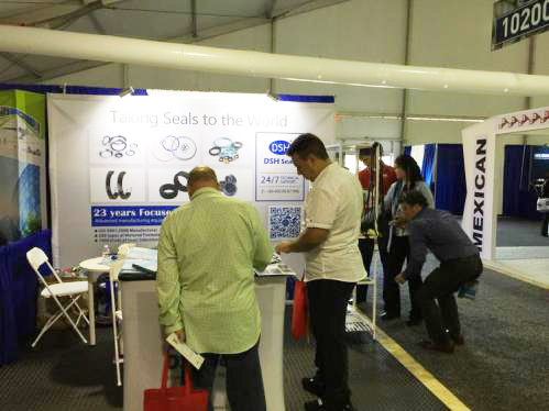 11我們《東晟密封》的Shirmey xu mm正在專業(yè)的向客人講解。