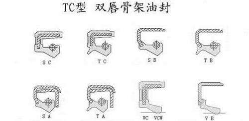 TC雙唇口骨架油封結構圖