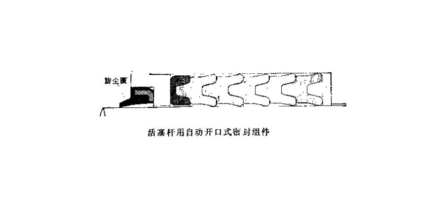 活塞桿用自動(dòng)開口式組合密封件結(jié)構(gòu)圖