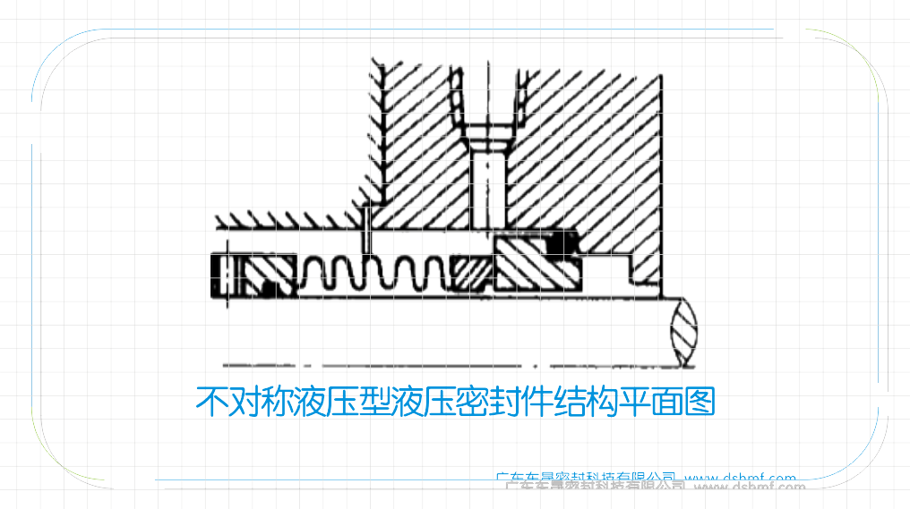 不對(duì)稱液壓型液壓密封件結(jié)構(gòu)平面圖