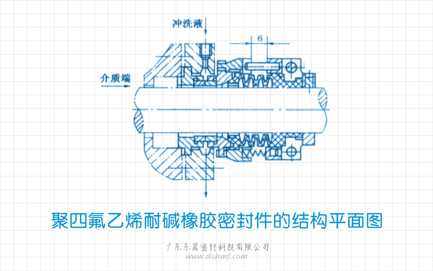 聚四氟乙烯耐堿橡膠油封的結(jié)構(gòu)平面圖