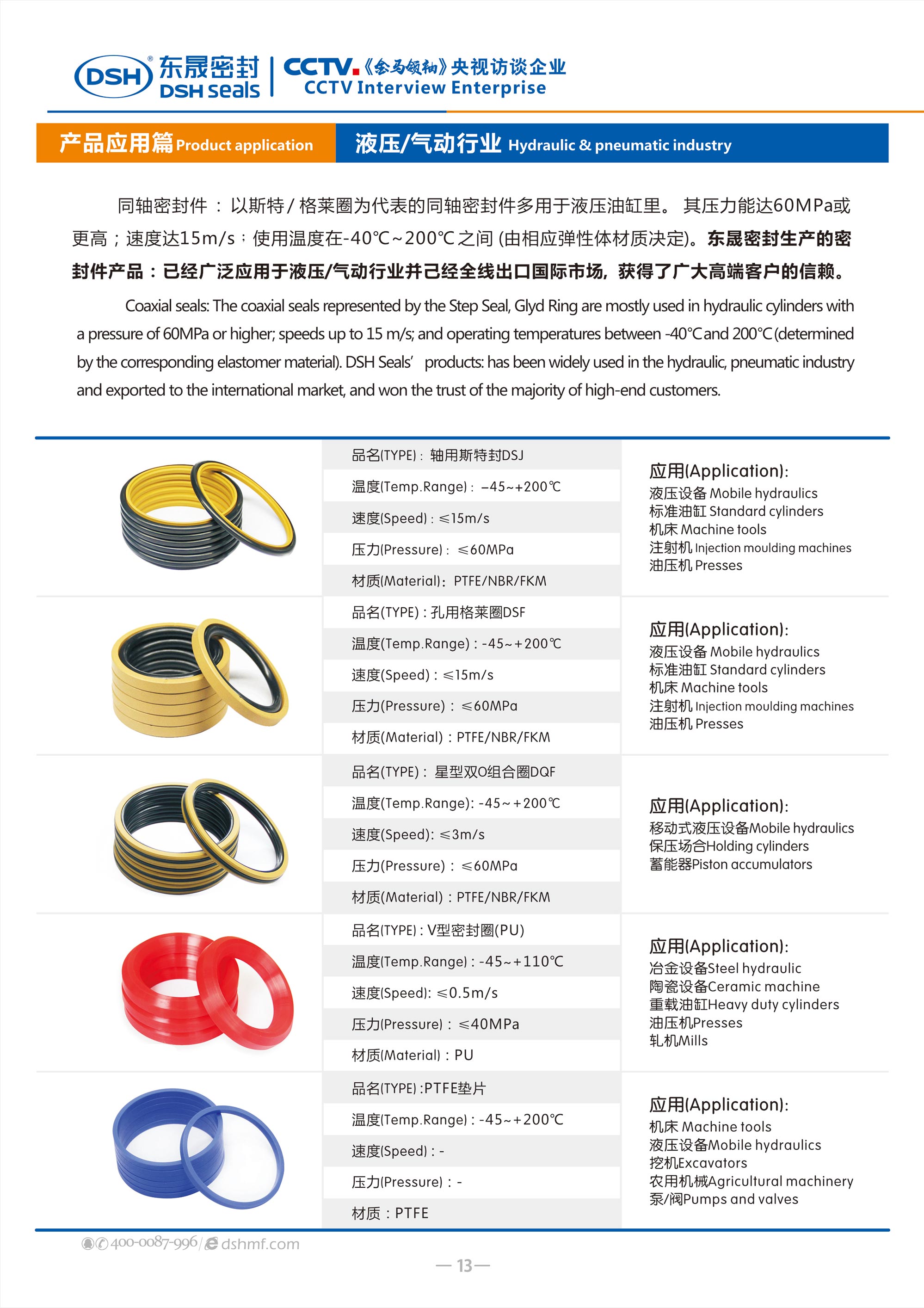 液壓、氣動(dòng)行業(yè)密封件廠 - 東晟密封生產(chǎn)液壓氣動(dòng)密封件產(chǎn)品：已經(jīng)廣泛應(yīng)用于液壓、氣動(dòng)行業(yè)并己經(jīng)全線出口國際市場(chǎng)。