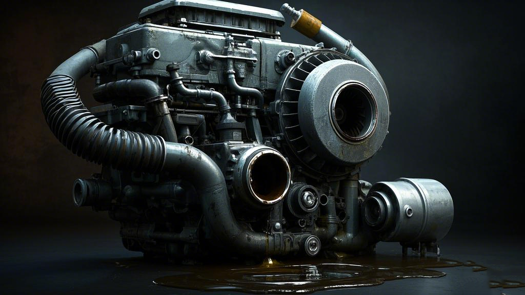 1汽車渦輪增壓發(fā)動機，比例 「16_9」漏油