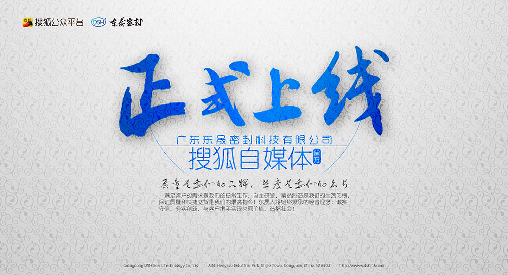 廣東東晟密封科技有限公司官方搜狐自媒體全面上線啦！歡迎您的到來