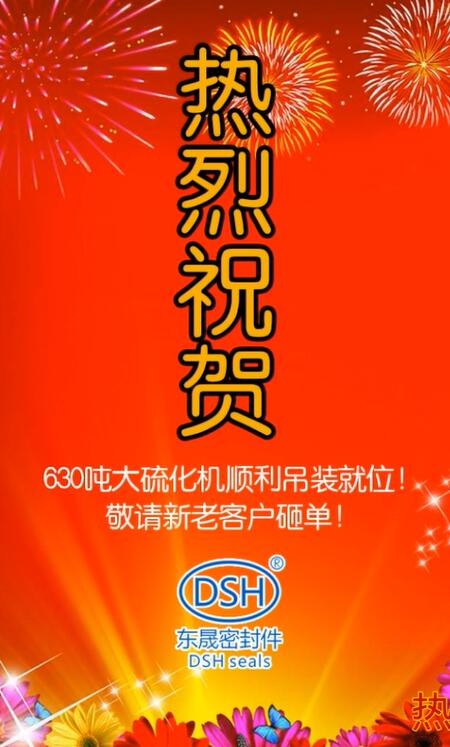 熱烈祝賀：東晟密封件630噸大硫化機(jī)順利吊裝就位！敬請(qǐng)新老客戶砸單！